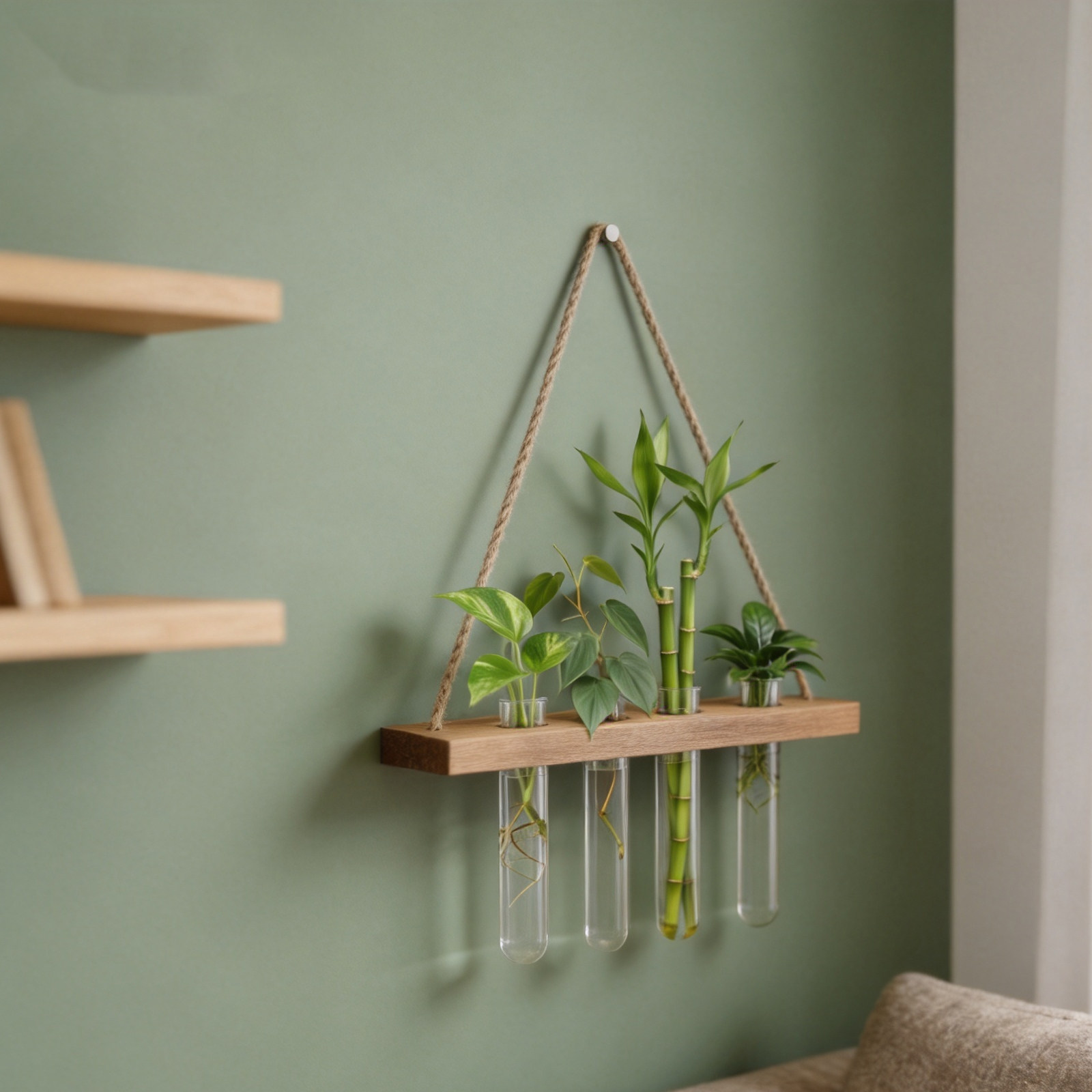 Propagation Station Vase - Ahşap Standlı Bitki Çoğaltma İstasyonu Cam
